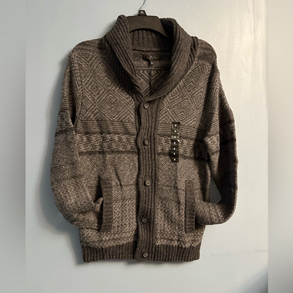 Marc Anthony Charcoal Cardigan Sweater
